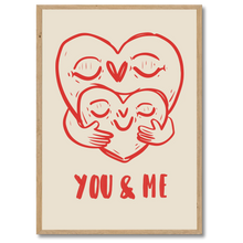 Laddar bild till gallerivisning, You & Me Plakat Plakana 21x30 cm (A4) Egetræ