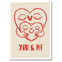Laddar bild till gallerivisning, You & Me Plakat Plakana 21x30 cm (A4) Hvid Egetræ