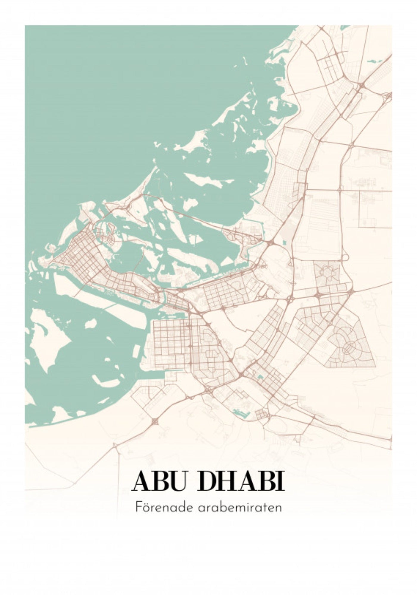 Abu Dhabi - Förenade Arabemiraten 21x30cm (A4)