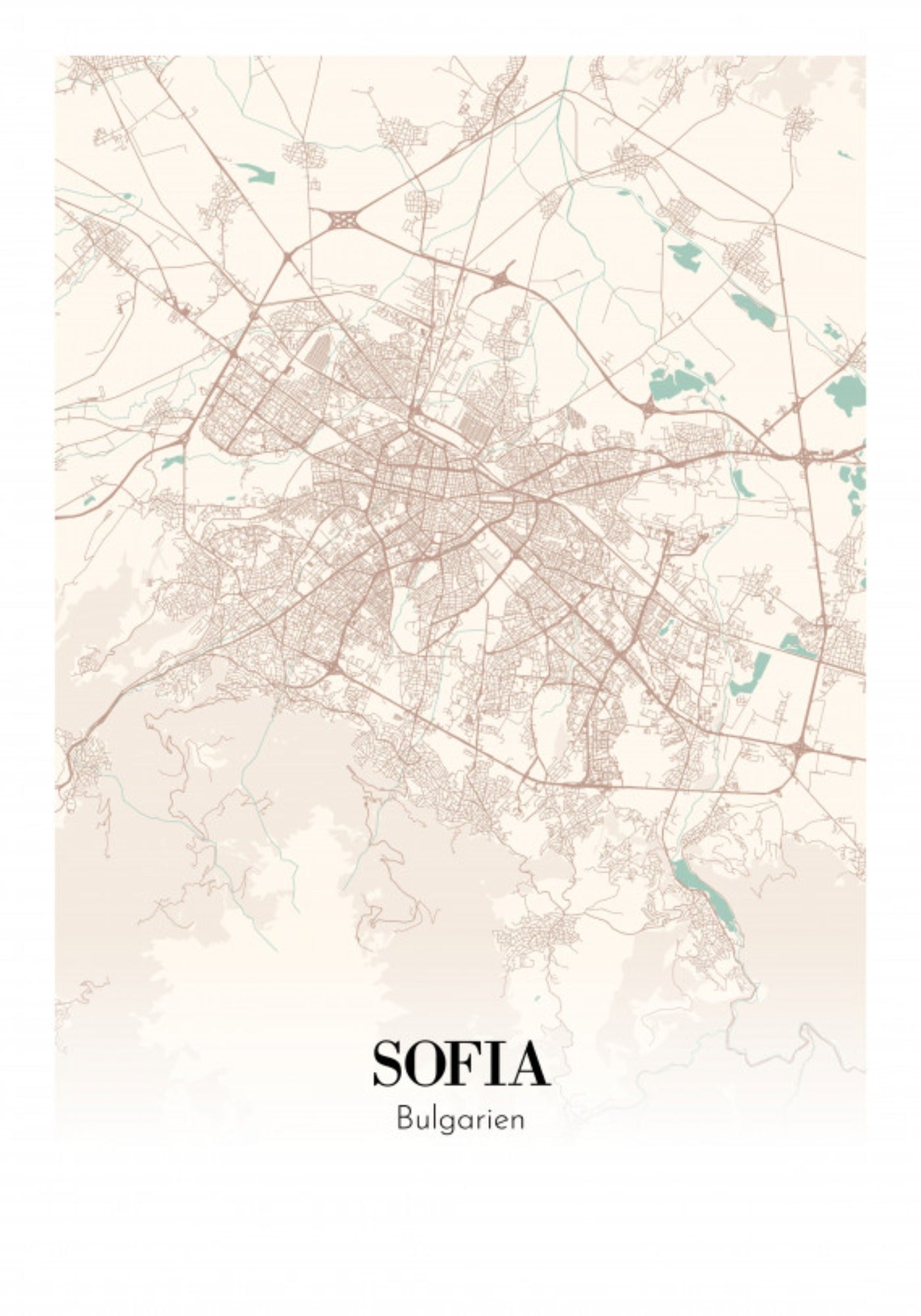 Sofia - Bulgarien (svensk) 21x30cm (A4)