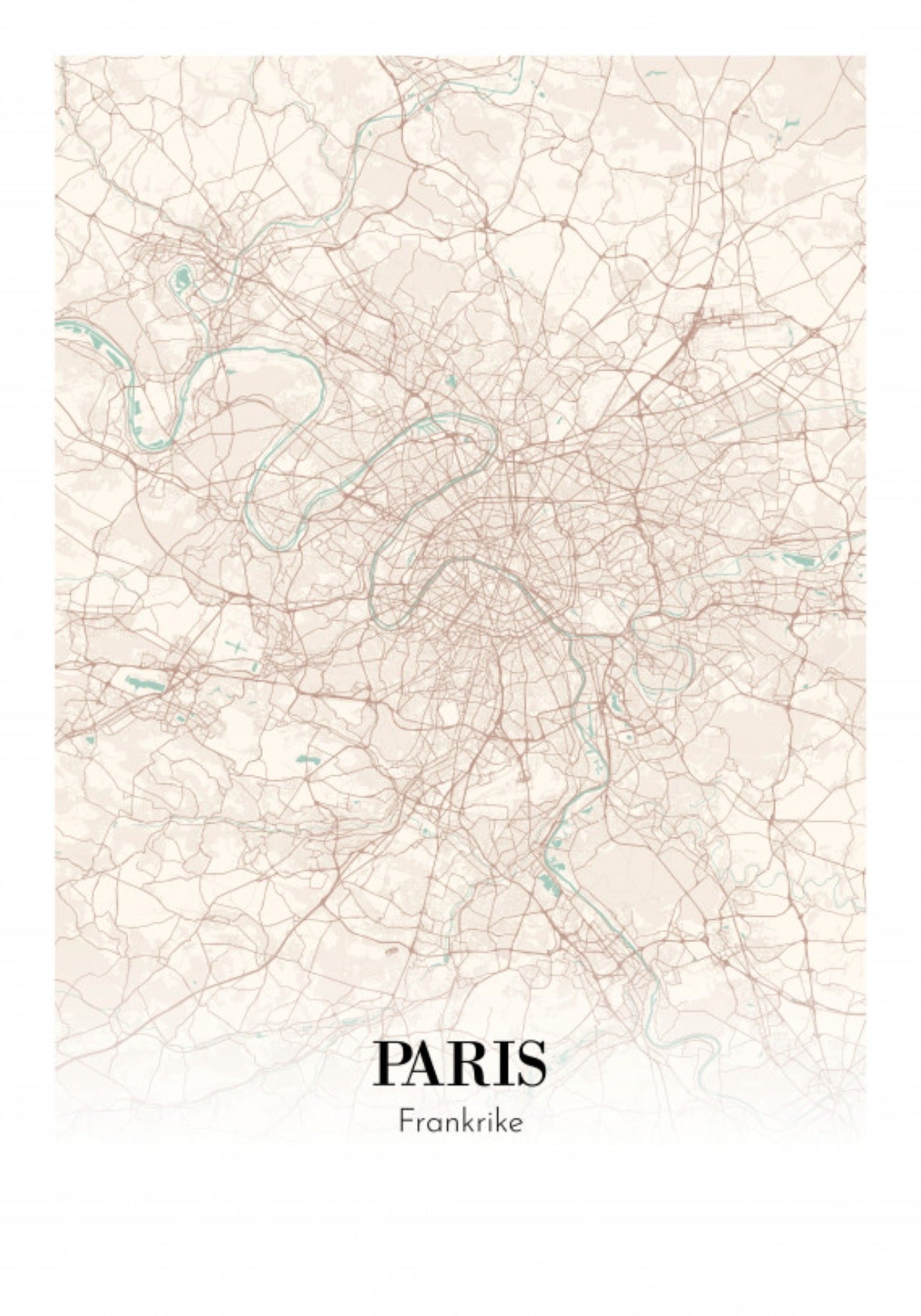 Paris - Frankrike 21x30cm (A4)