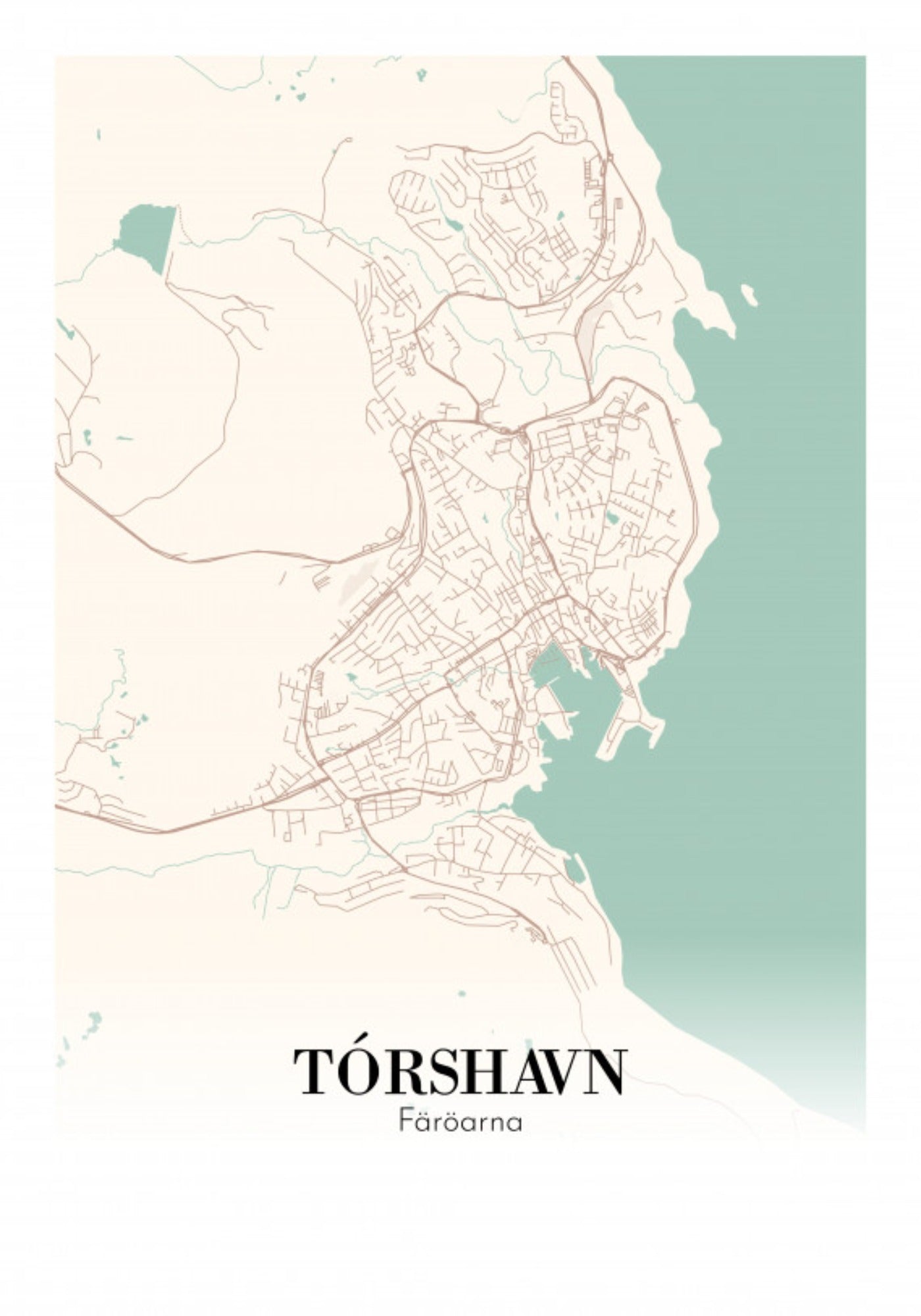 Tórshavn - Färöarna 21x30cm (A4)