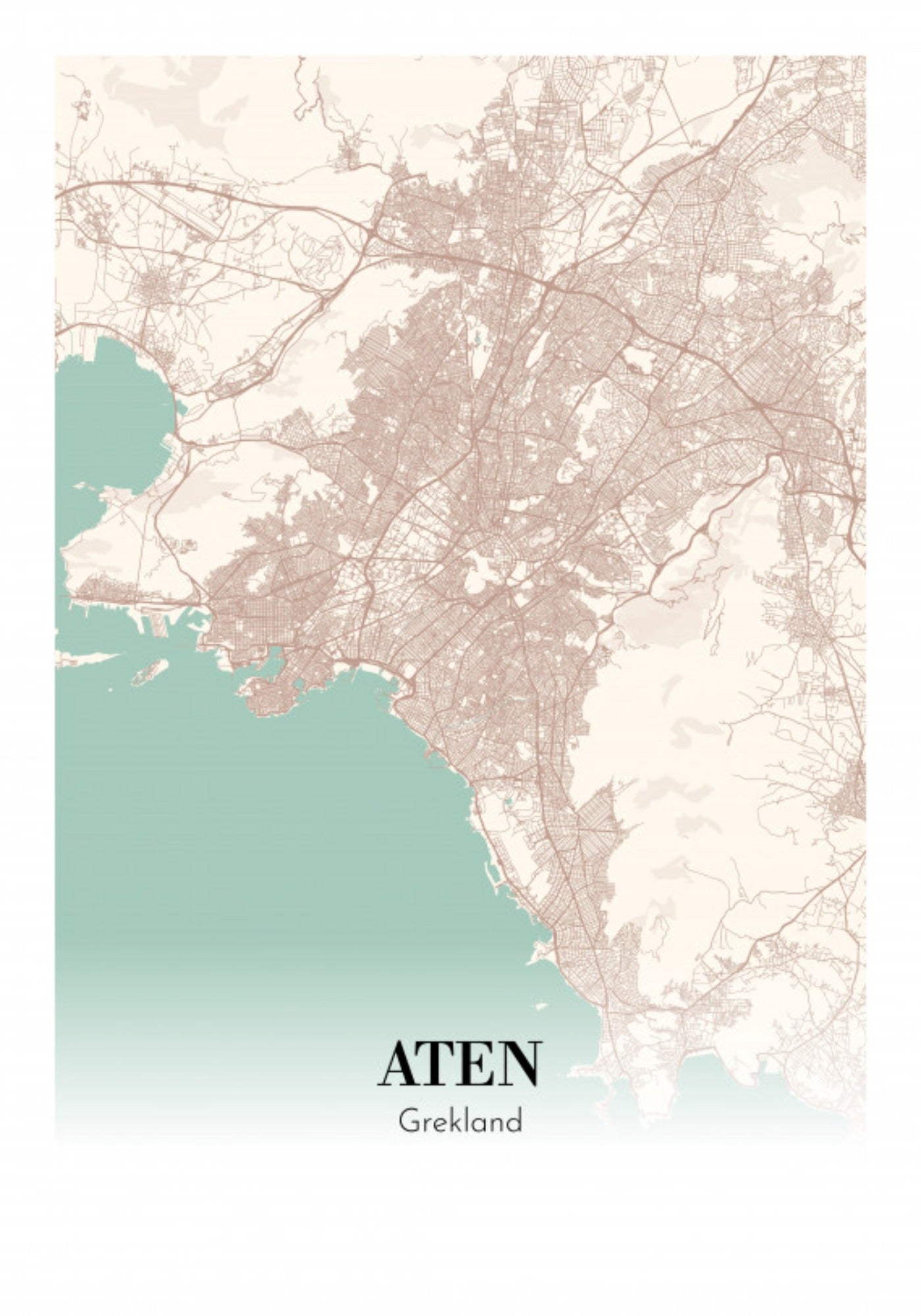 Aten - Grekland 50x70 cm (B2)