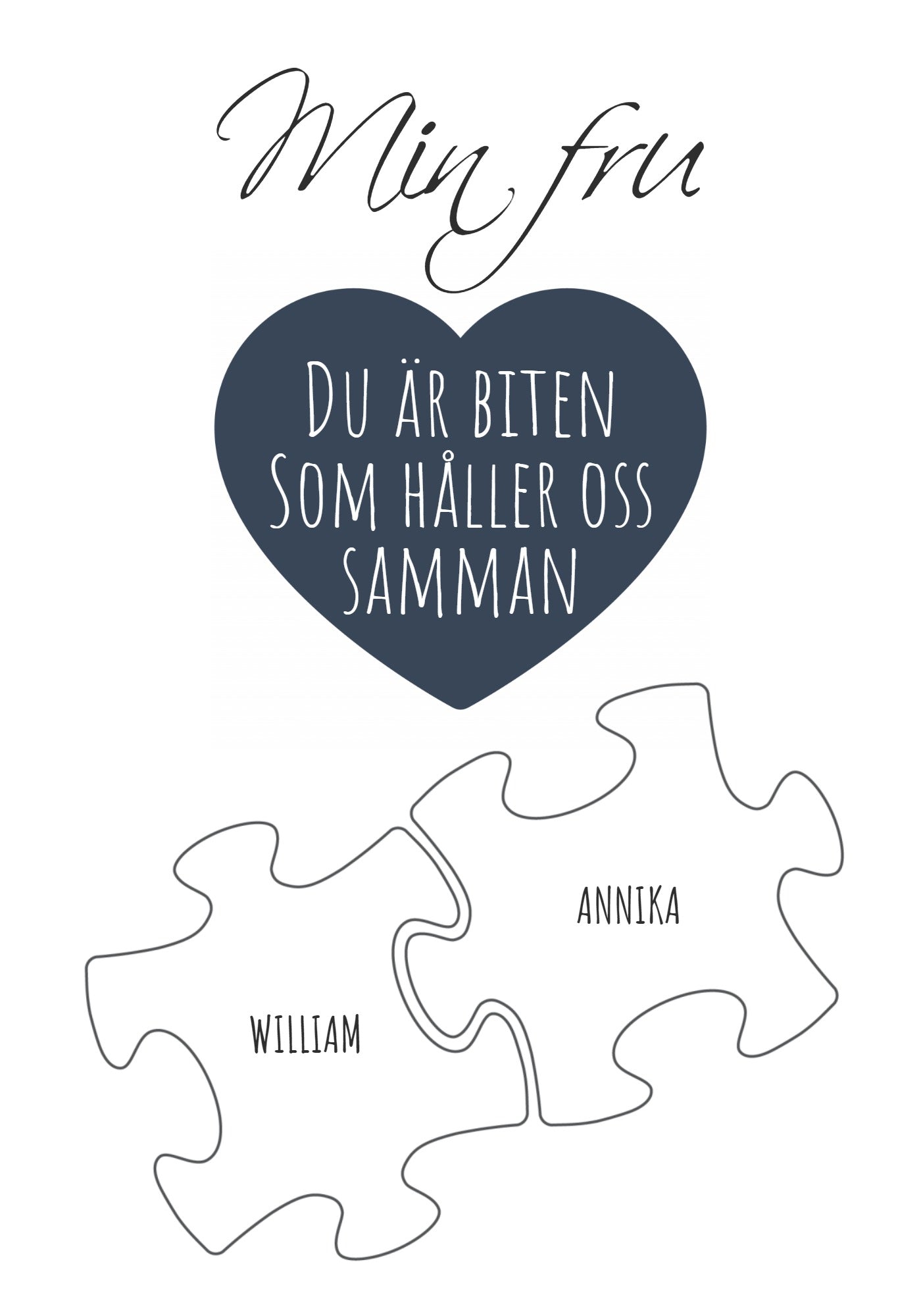 Du är biten som håller oss samman – 2 bitar