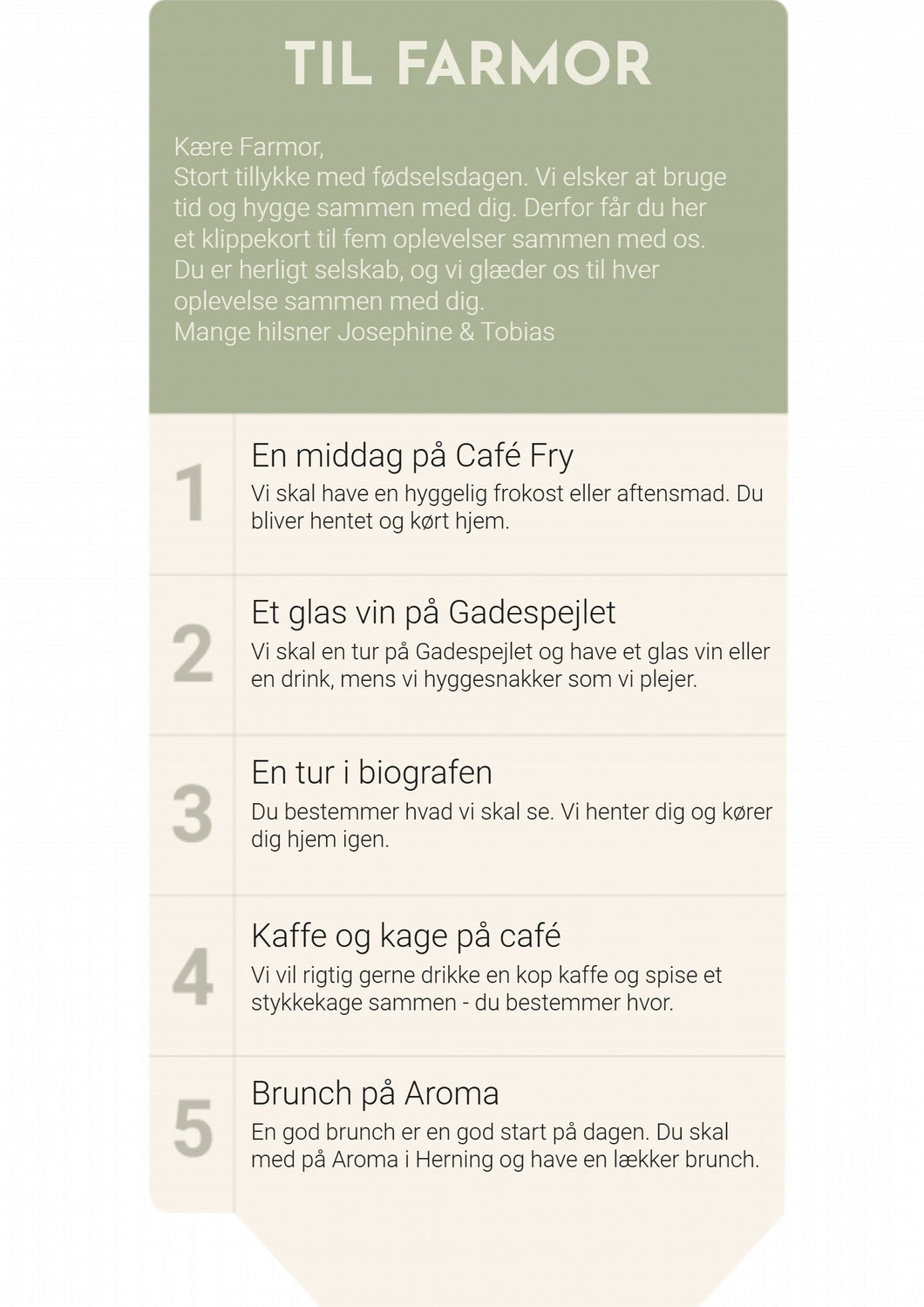 Klippekort No. 1 Plakana