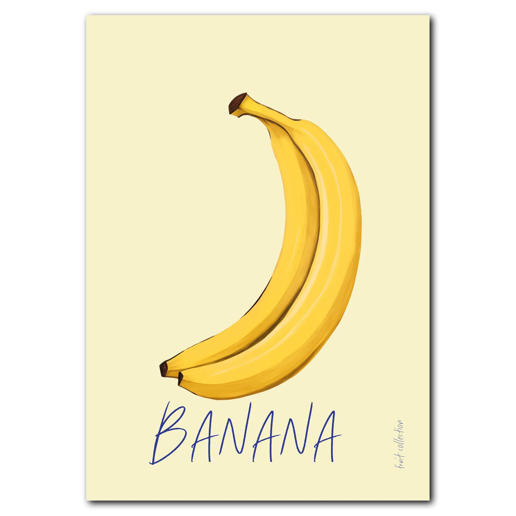 Banana No. 2 Plakat 35x50 cm (B3) / Sort egetræ