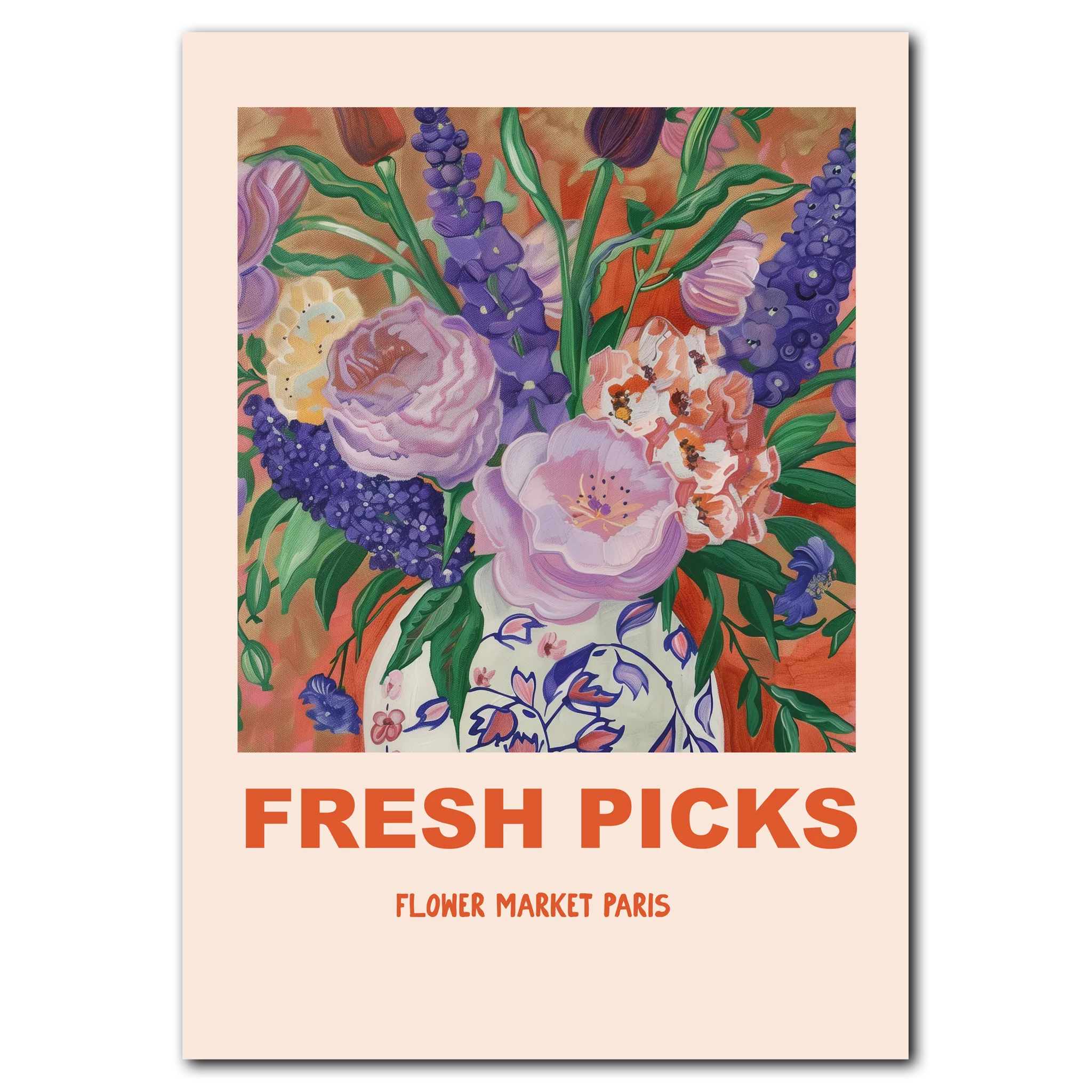 Fresh Picks - Paris poster 42x60 (A2) / Vit ek