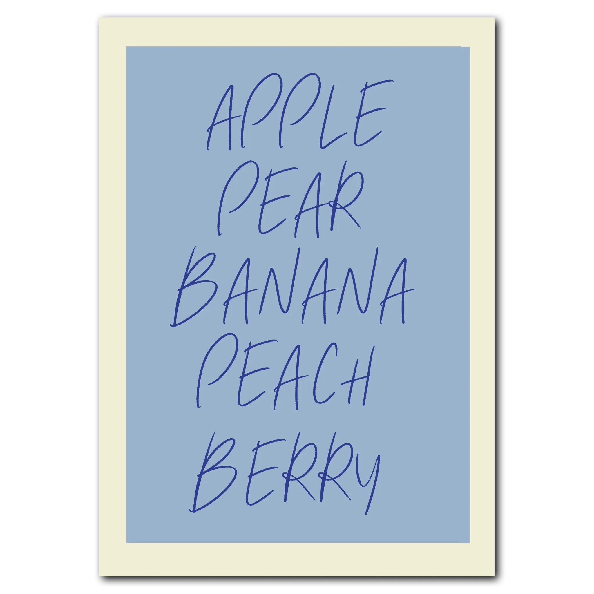 Fruit Words poster 35x50 cm (B3) / Ek