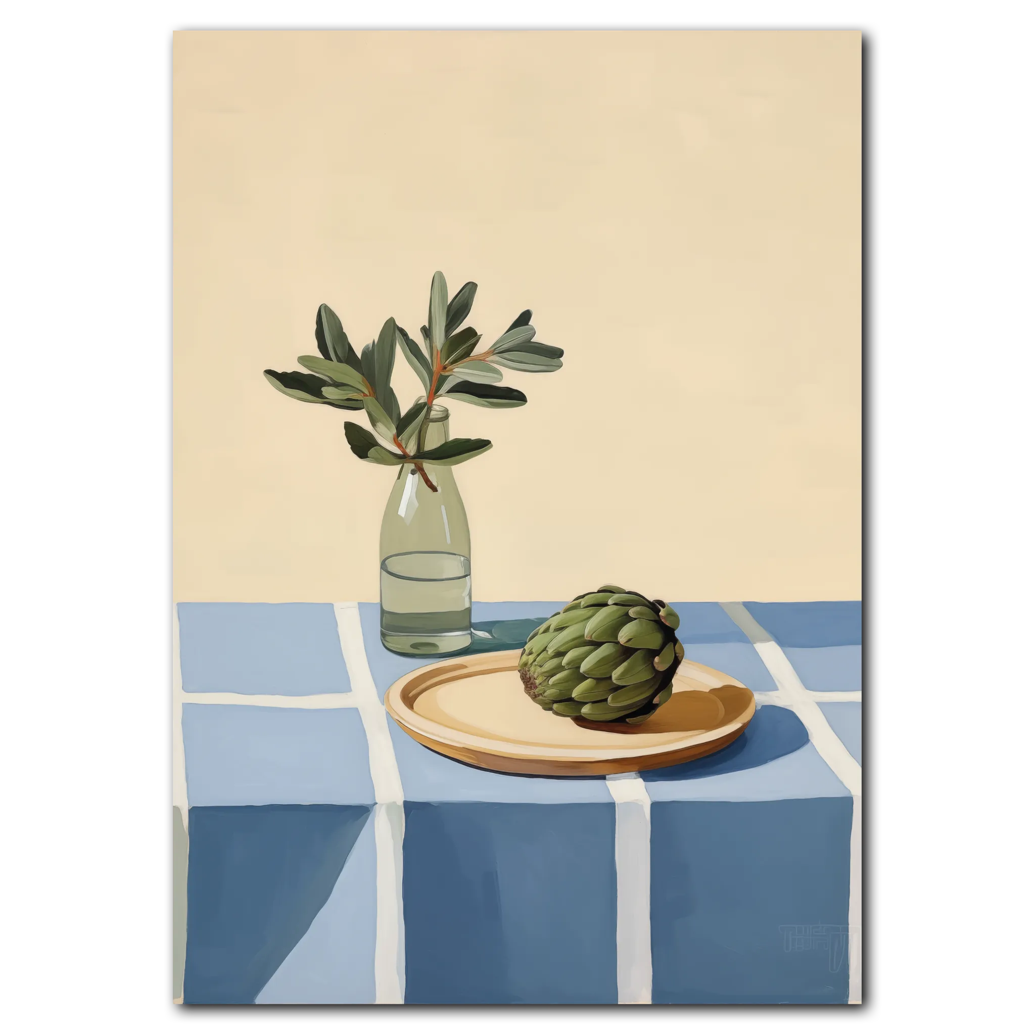 Green &and Blue Harmony poster 50x70 cm (B2) / Svart ek