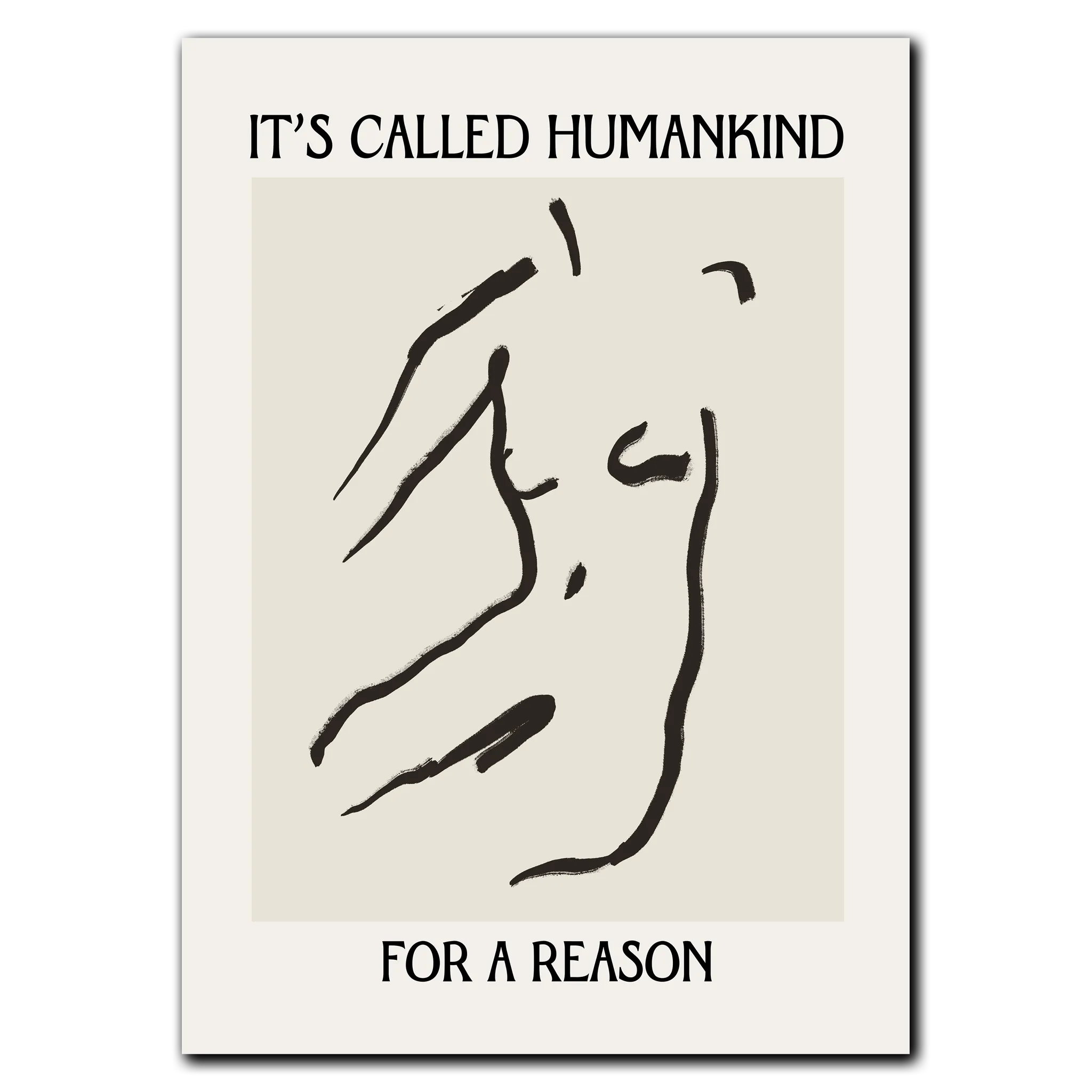 Humankind Plakat 70x100 cm (B1) / Hvid Egetræ