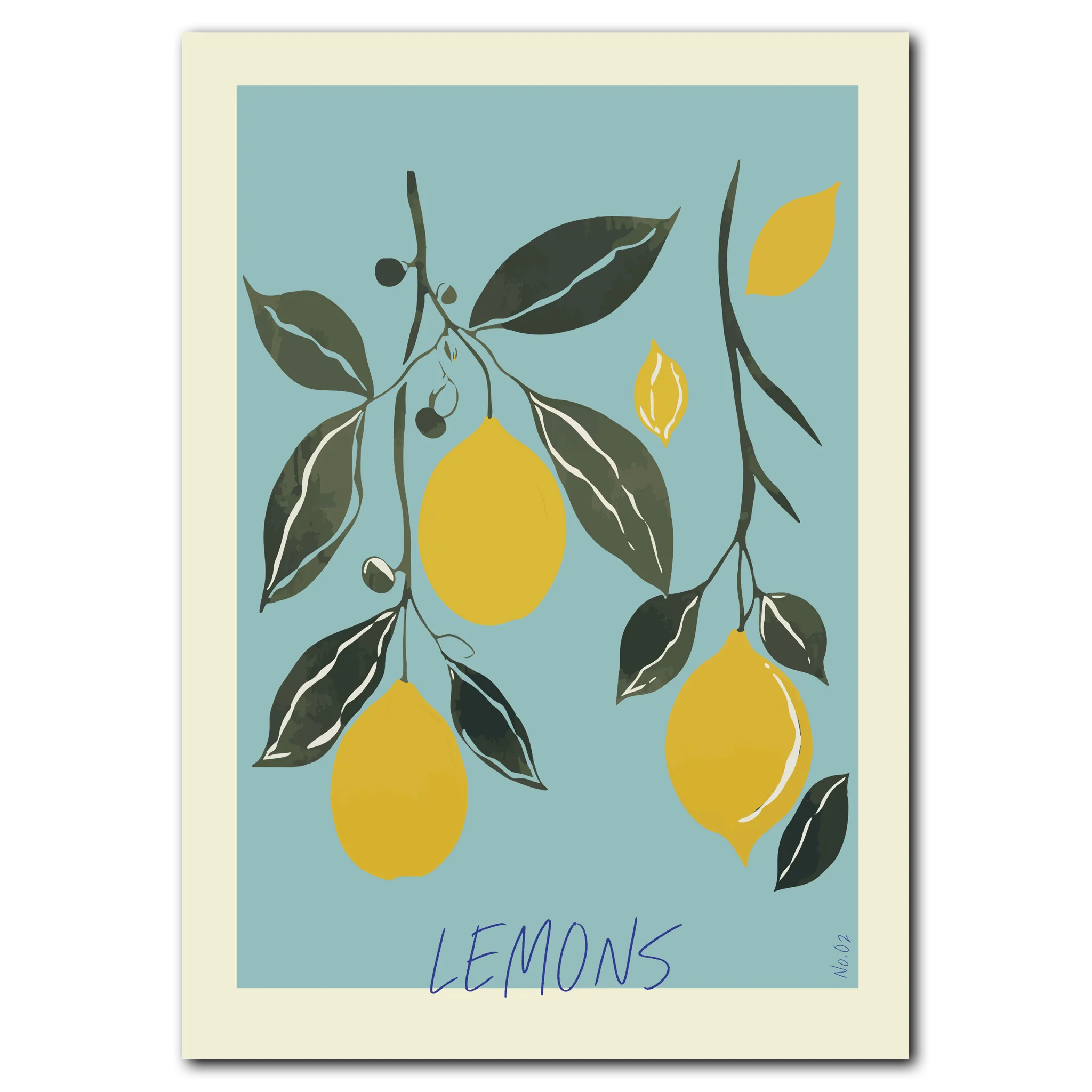 Lemons poster 21x30 cm (A4) / Ingen ram