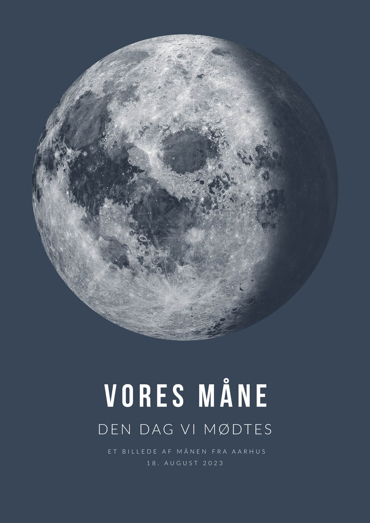 Måneplakat No. 1 21x30 cm (A4) / Ingen ramme
