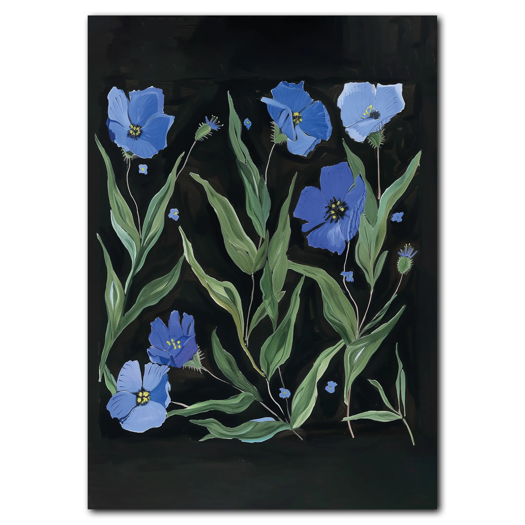 Night Flowers poster 21x30 cm (A4) / Ingen ram
