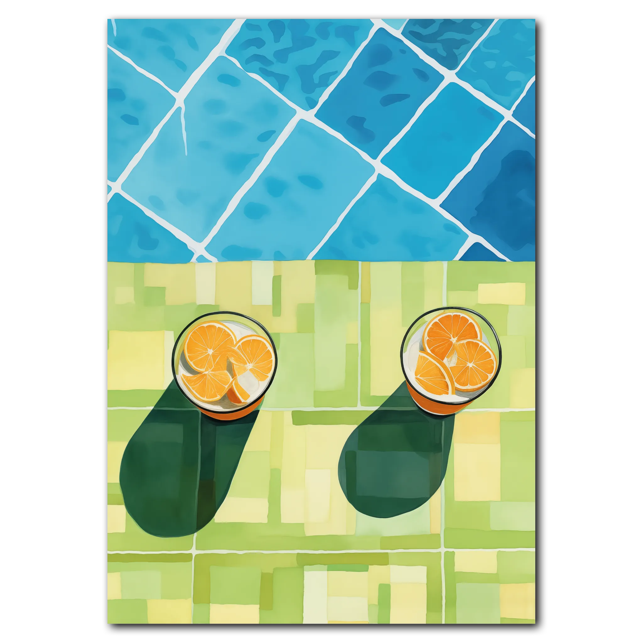 Poolside Lemons poster 60x84 cm (A1) / Ek