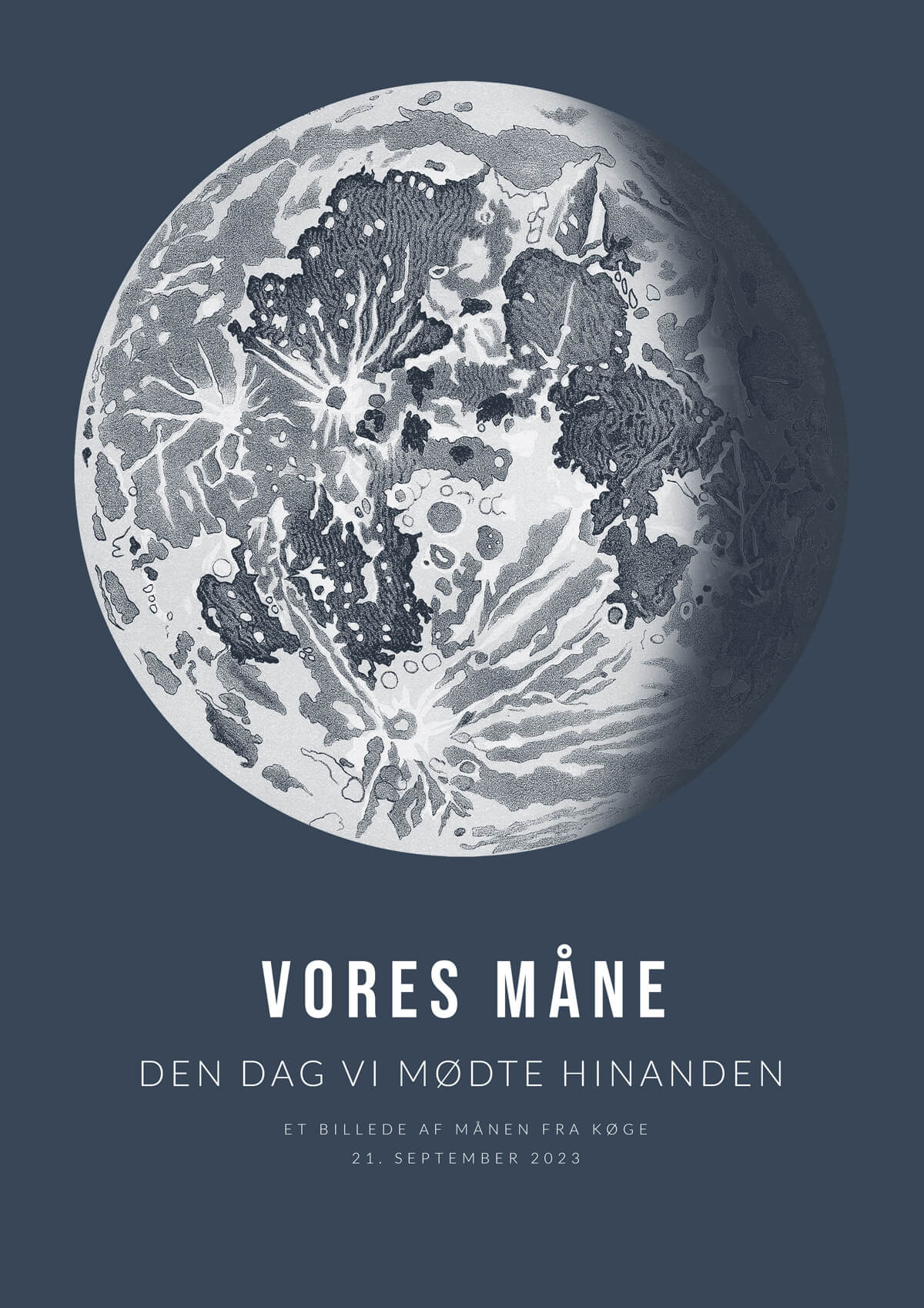 Måneplakat No. 2 21x30 cm (A4) / Ingen ramme