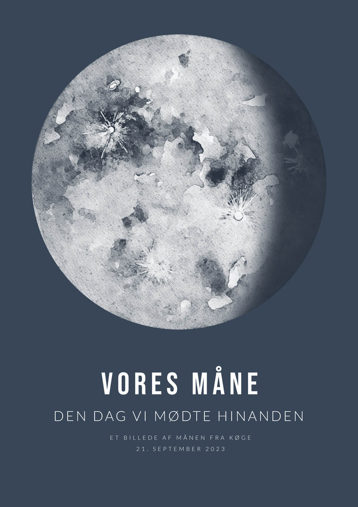 Måneplakat No. 6 21x30 cm (A4) / Ingen ramme
