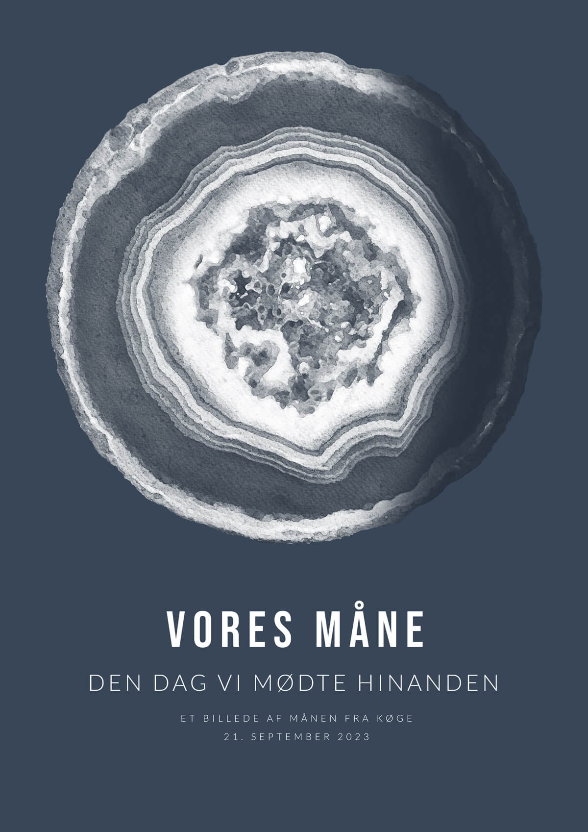 Måneplakat No. 7 21x30 cm (A4) / Ingen ramme