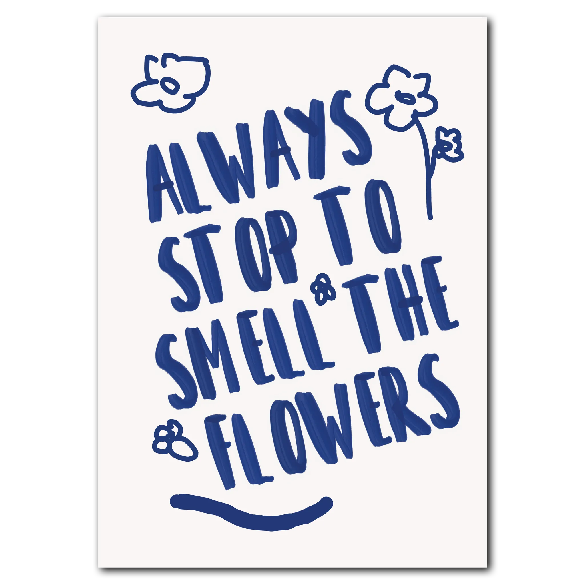 Smell The Flowers poster 50x70 cm (B2) / Svart ek
