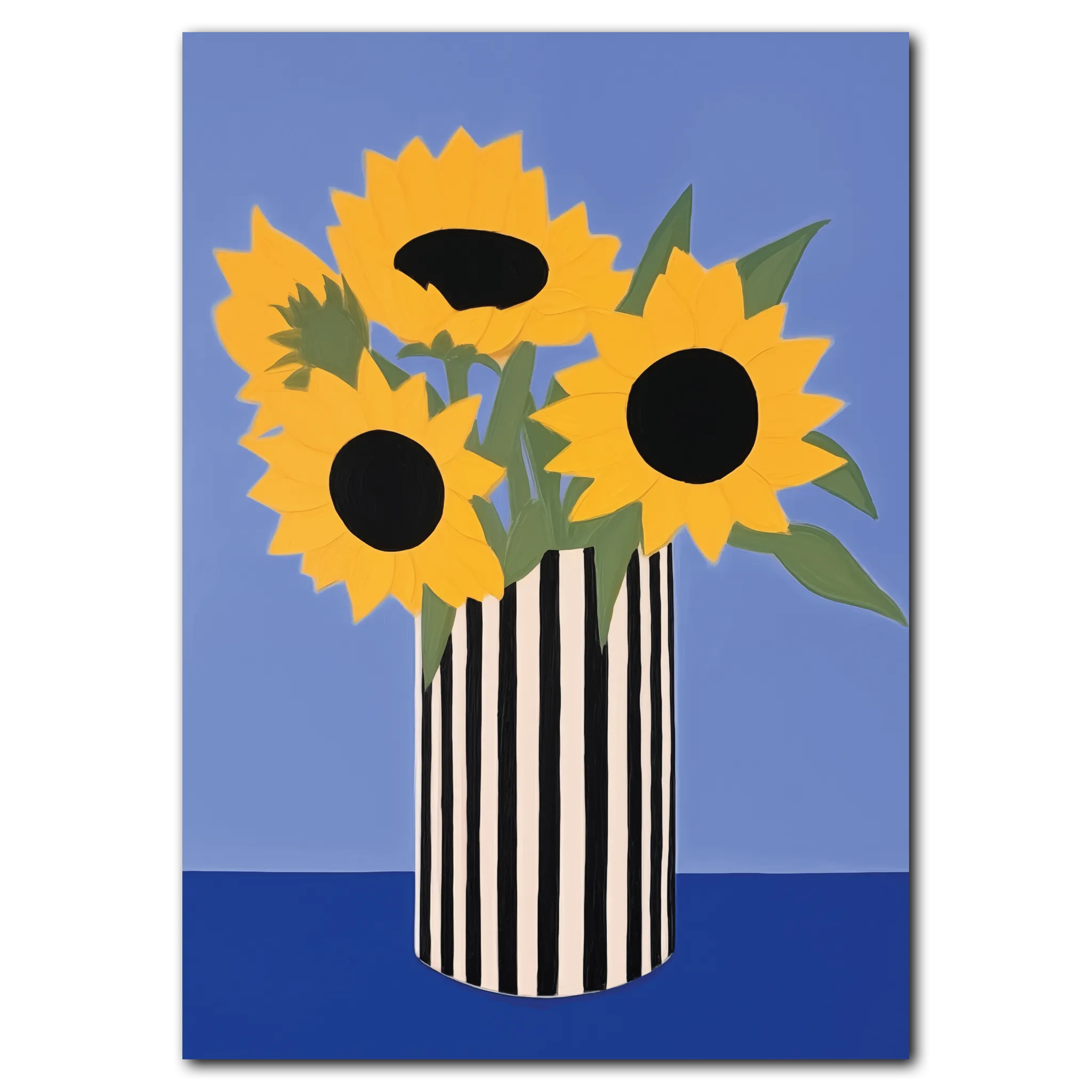 Sunflowers poster 60x84 cm (A1) / Vit ek