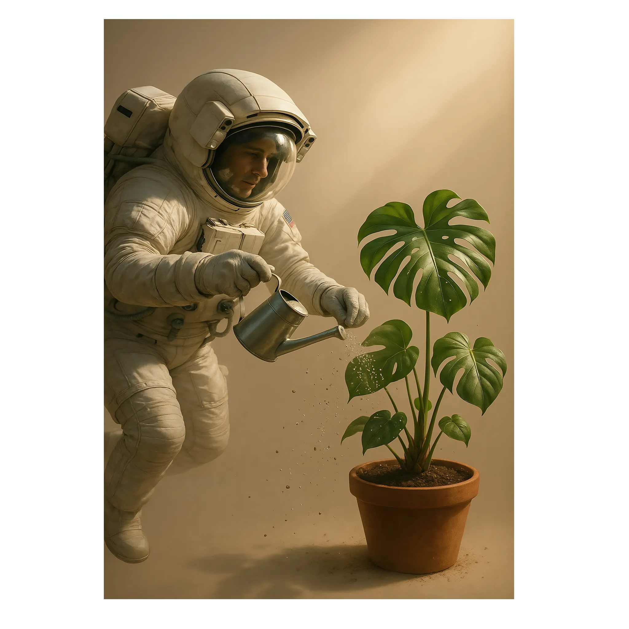 Astronaut monstera plakat 60x84 cm (A1) / Ingen ramme