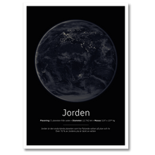 Laddar bild till gallerivisning, Jorden Poster (nattversion)
