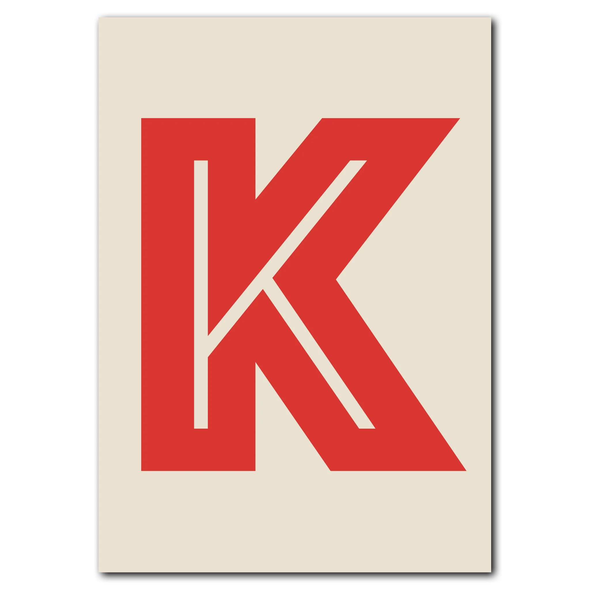 K poster 50x70 cm (B2) / Vit ek