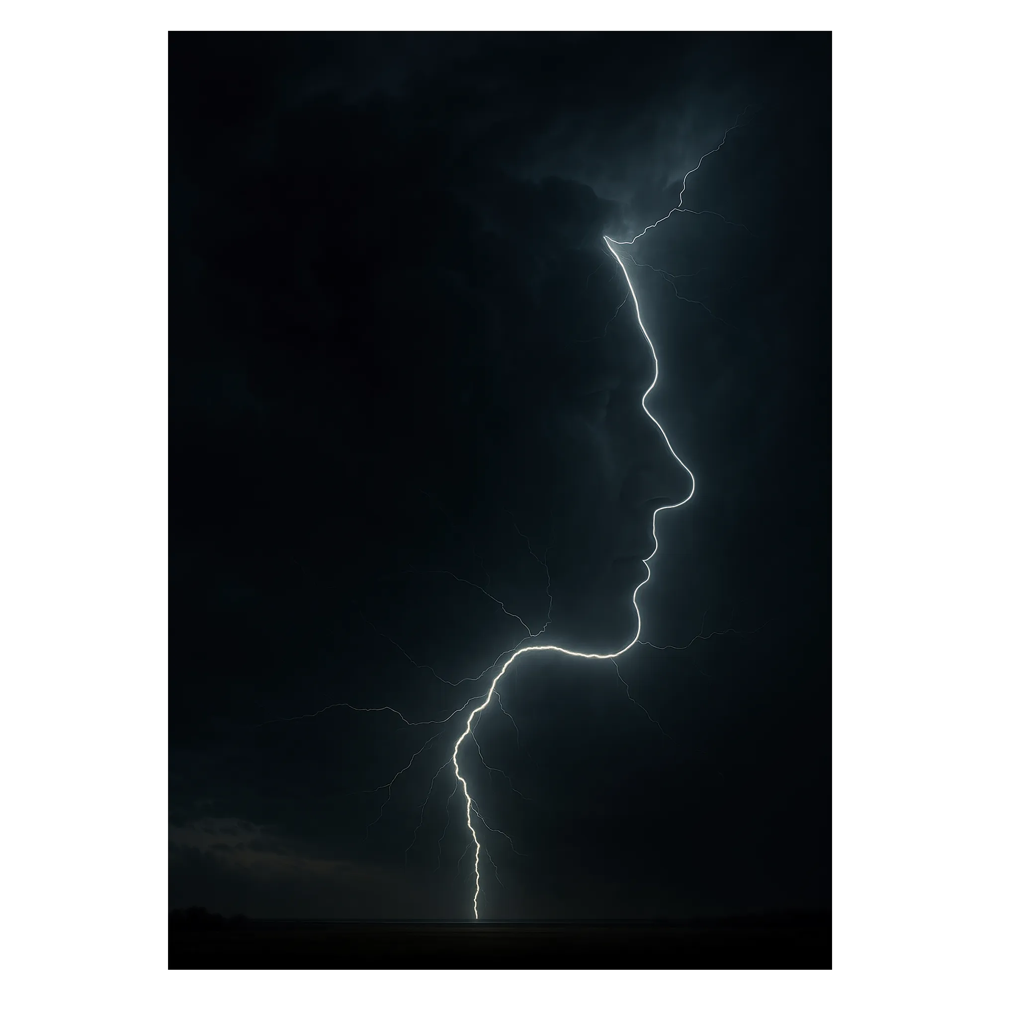 Lightning Face plakat 30x42 cm (A3) / Ingen ramme