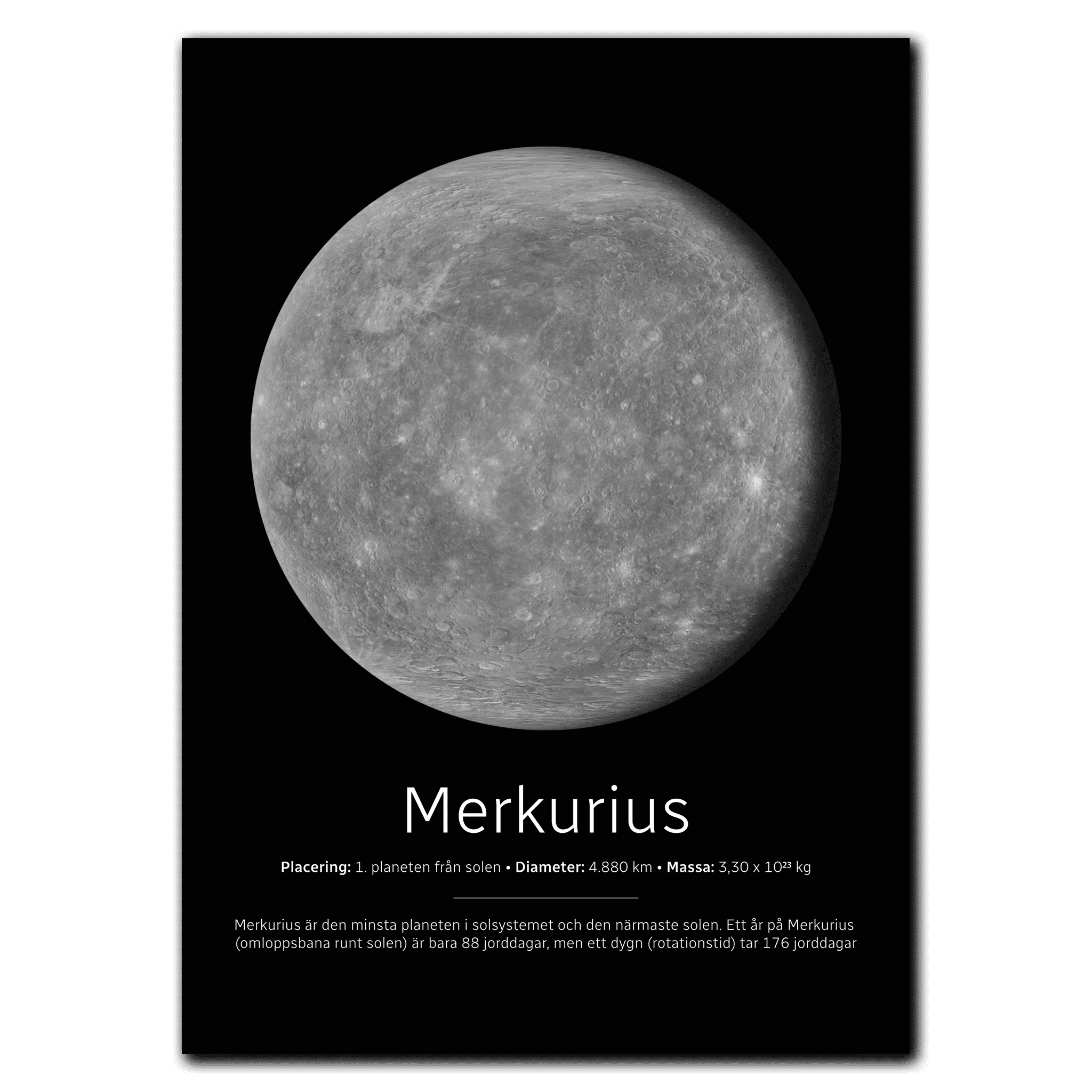 Merkurius Poster 21x30 cm (A4) / Ingen ramme