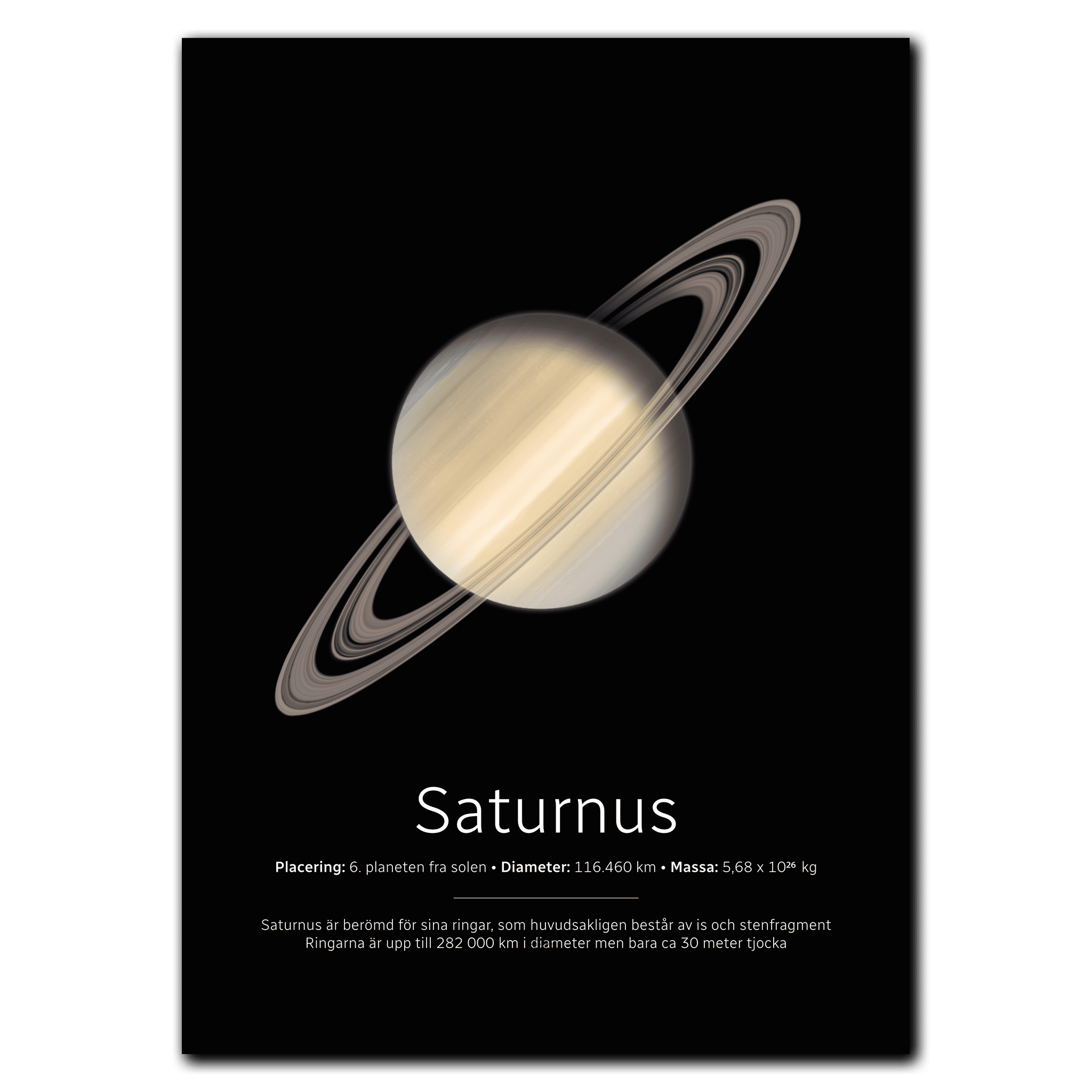 Saturnus Poster 21x30 cm (A4) / Ingen ramme