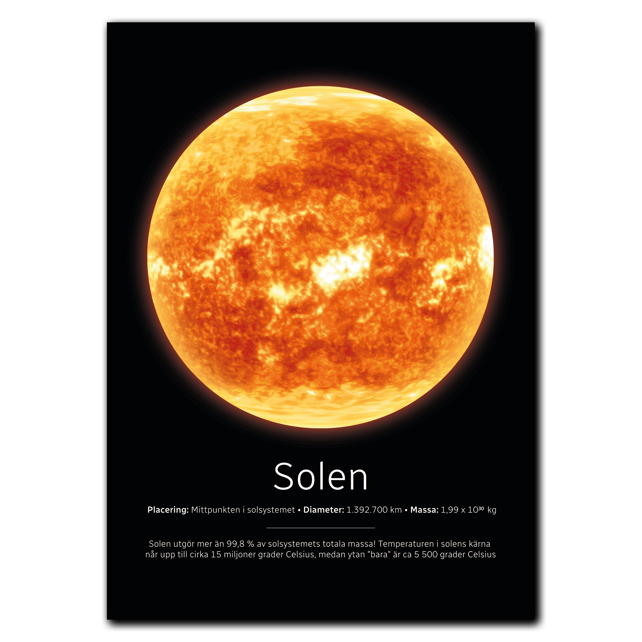 Solen Poster 50x70 cm (B2) / Ingen ramme