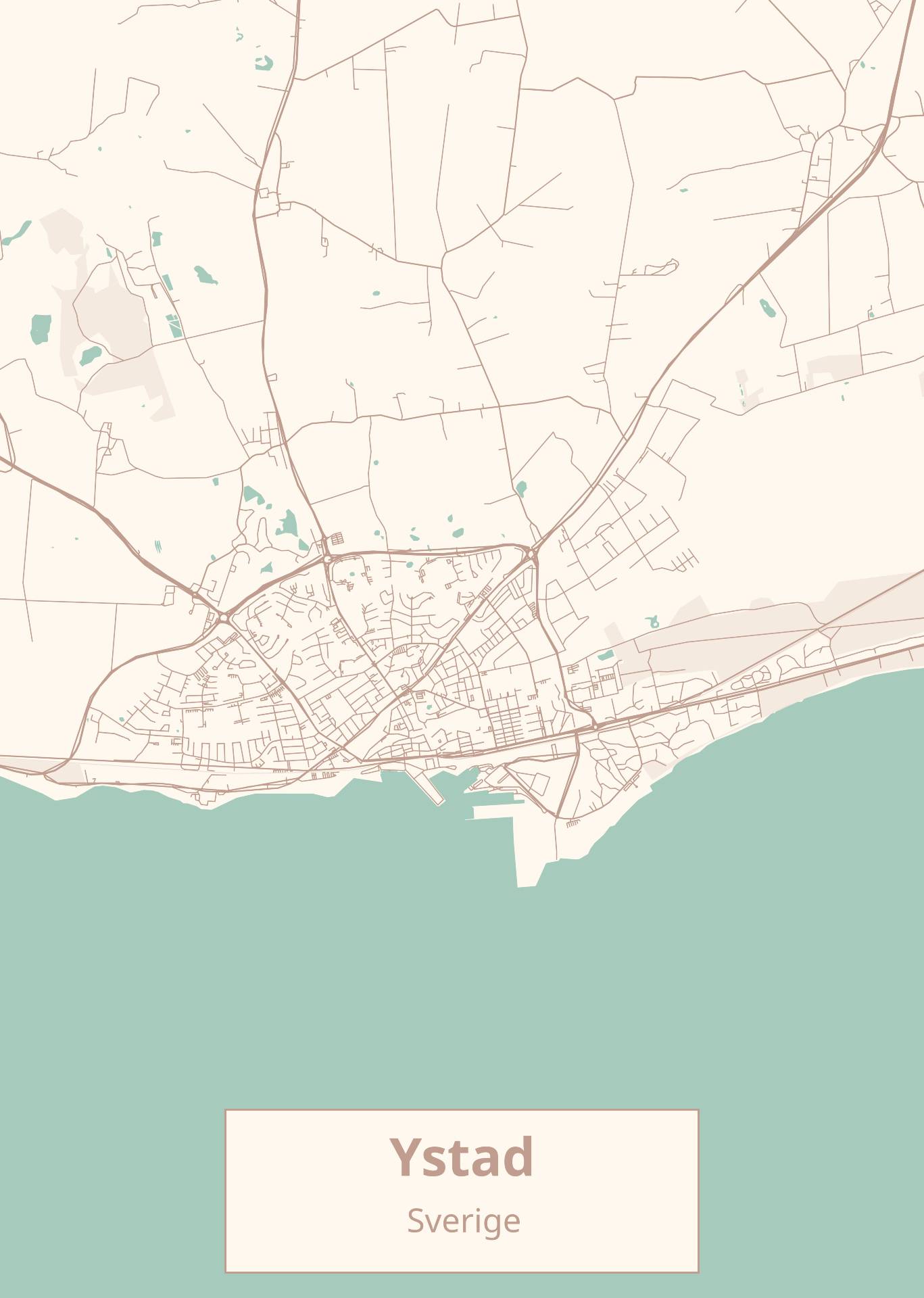 Stadskarta 21x30cm (A4)